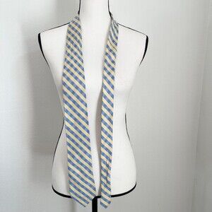 Men’s Nautica Yellow Blue Striped Tie. 100% Silk